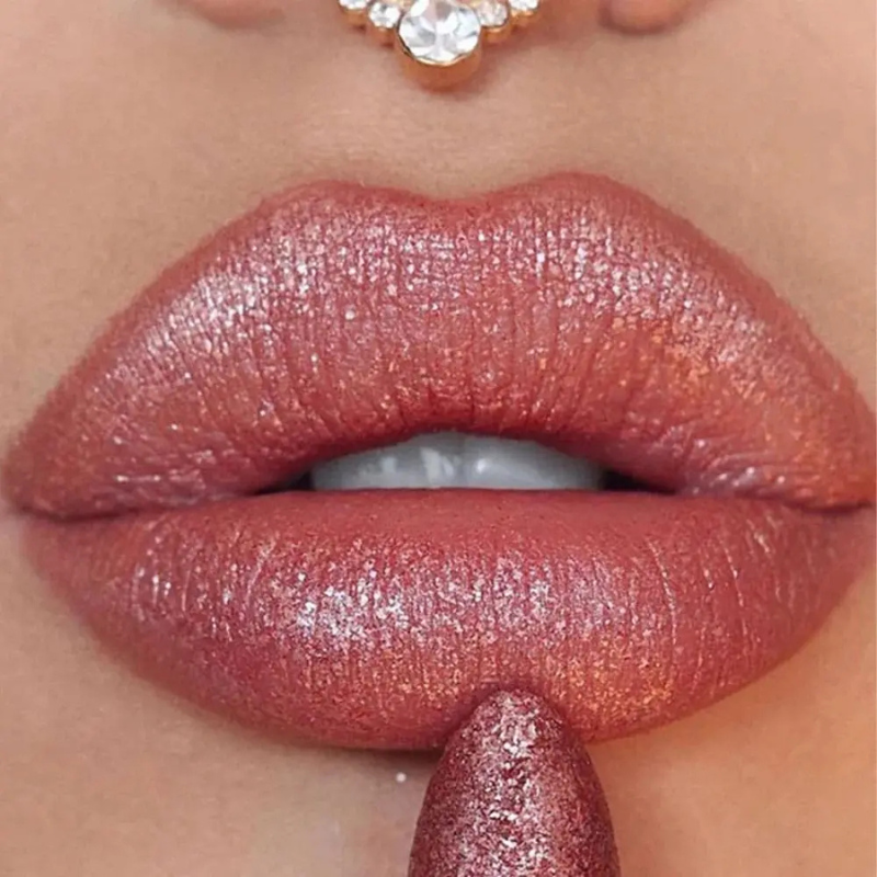 Batom Cintilante com Glitter Hidratante à Prova d'Água Use Nuvé