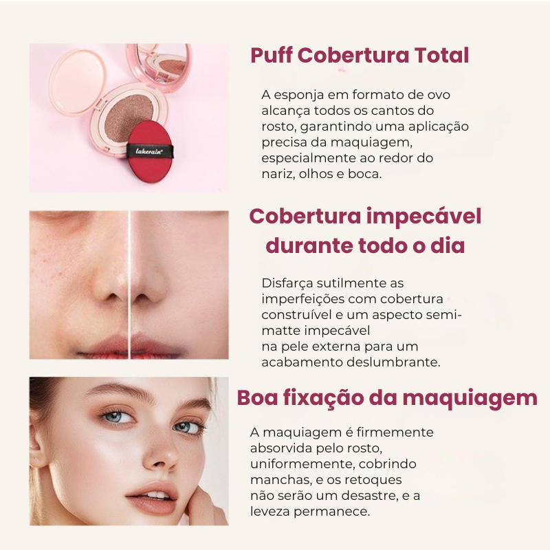 Base Use Nuvé Élégance Cushion Lakerain - Cobertura Luxuosa Com Tratamento Para Sua Pele