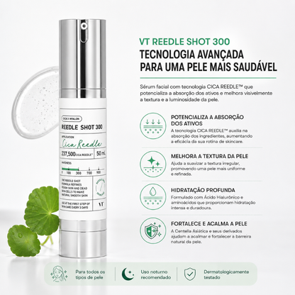 VT Reedle Shot 300 50ml | Sérum Facial Coreano com Efeito de Microagulhamento CICA REEDLE™