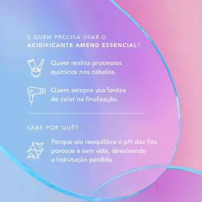 Acidificante Capilar Amend Essencial Máscara Equilíbrio do pH 300g