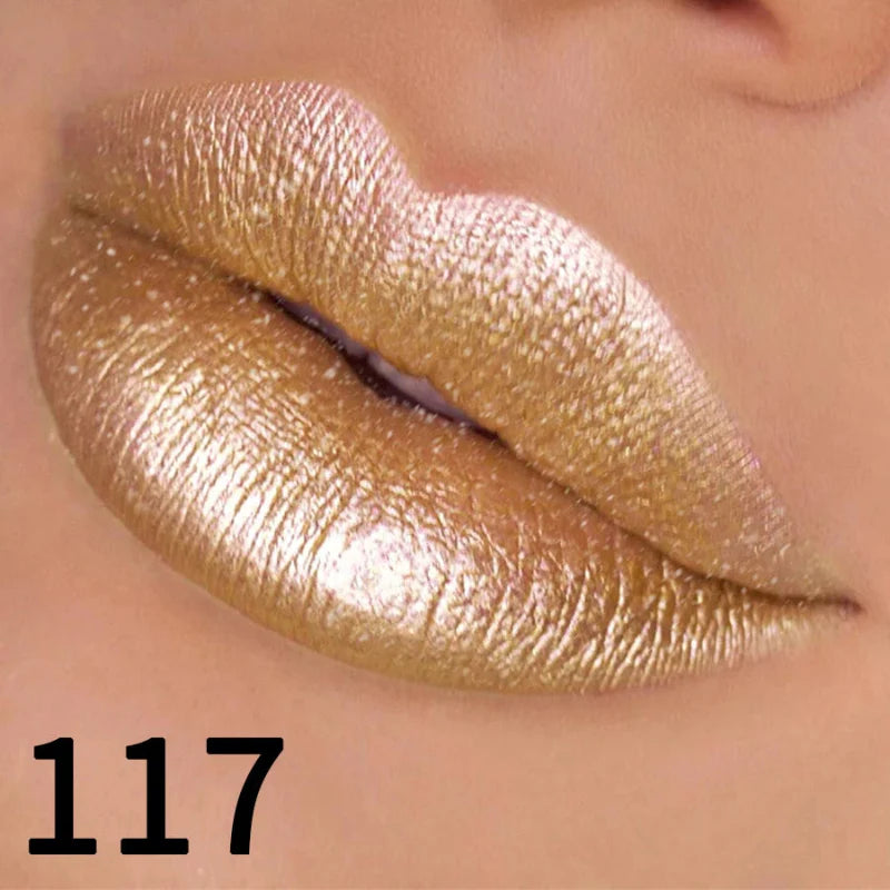 Batom Metálico Brilhante com Glitter – Use Nuvé