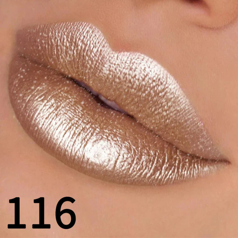 (COMPRE 1 E LEVE 2) Batom Metálico Brilhante com Glitter – Use Nuvé