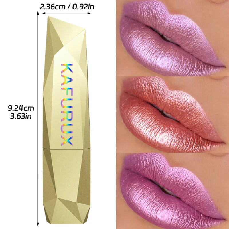 Batom Metálico Brilhante com Glitter – Use Nuvé
