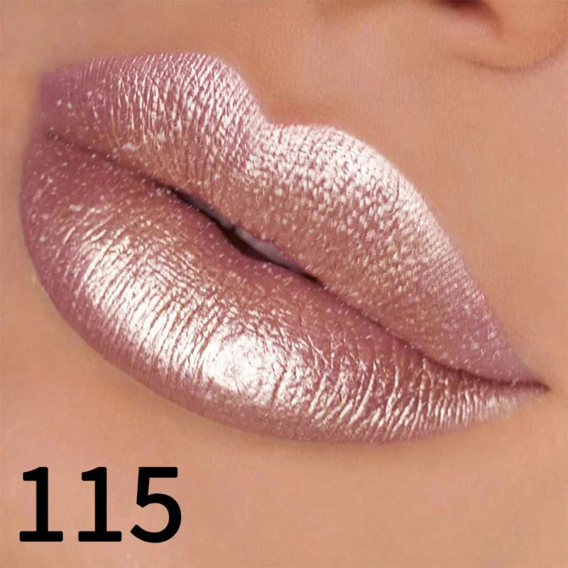 Batom Metálico Brilhante com Glitter – Use Nuvé