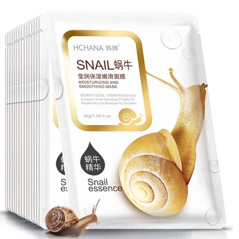 Máscara Facial Caracol Hidratante – 10 Unidades